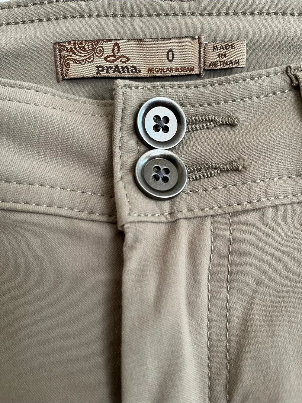 Prana Halle Khaki Outdoor Hiking Stretch Cargo Pants - Picture 4 of 9